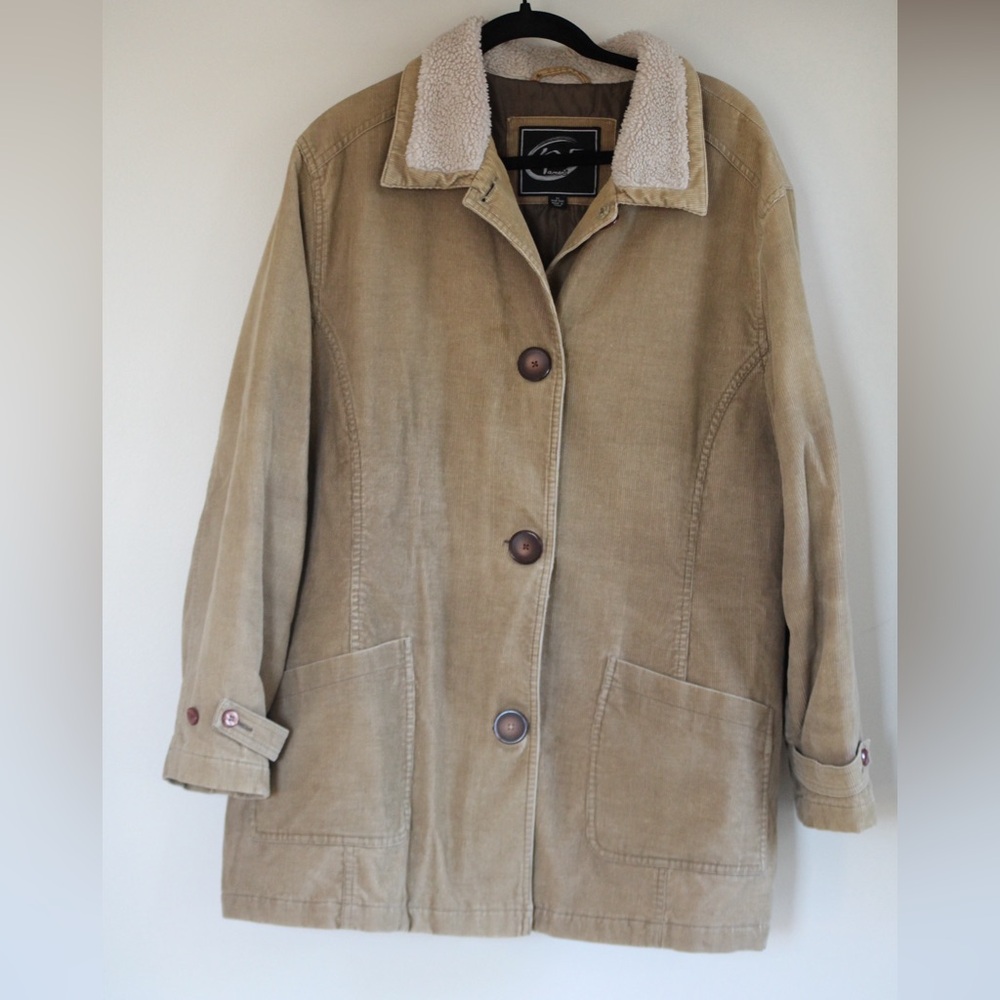 100% cotton shell Women's Tan Corduroy Jacket